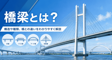 橋梁（きょうりょう）とは？種類や構造、橋との違い、橋梁工事の手順を徹底解説
